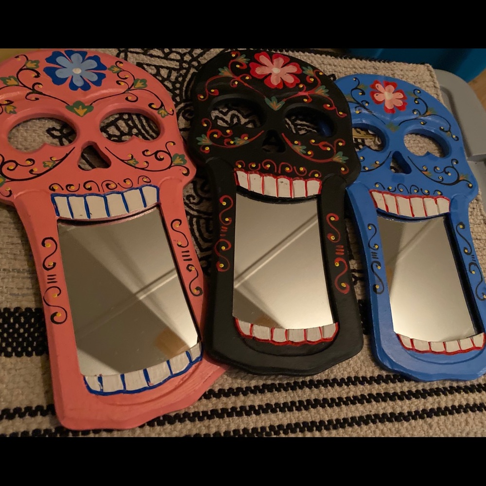 Three day of the dead wall mirrors